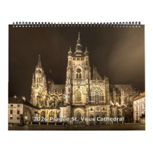 2026 Prag - St.Vitus Kathedrale bei Nacht Kalender