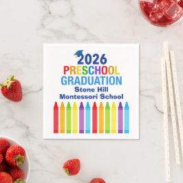 2026 Preschool Graduation Custom School Party Serviette