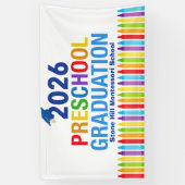 2026 Preschool Graduation Customizable School Banner (Vertikal)