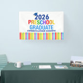 2026 Preschool Graduation Party Custom Graduate Banner (Messe)