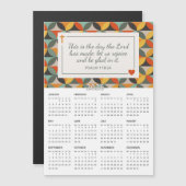 2026 Psalm 118:24 Retro-Kreise Magnetkalender Magnetkarte (Vorne/Hinten)