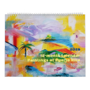 2026 Puerto Rico 12-Monats-Kalender Kalender