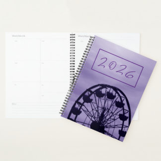 "2026" Purple Ferris Wheel Skyline Planer
