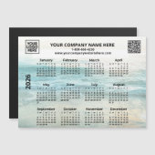 2026 QR Ocean Calendar Magnet für Firmennamen (Vorne/Hinten)
