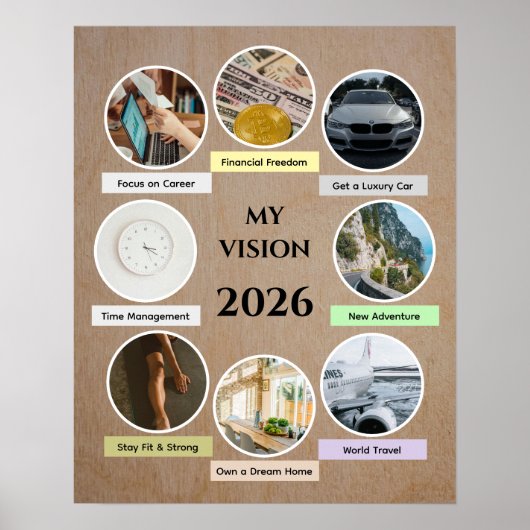 2026 Random Modern Circle Photo Vision Poster (Vorne)