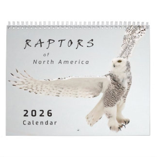 2026 Raptors of North America Bid Photo Calendar Kalender