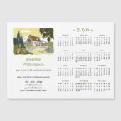 2026 Real Estate Agent Calendar House Magnet (Vorderseite)