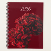 2026 Red Carnations Planner Planer (Vorderseite)