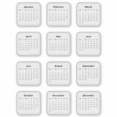 2026 Regenbogen-Kalender Aufkleber (Vorderseite)