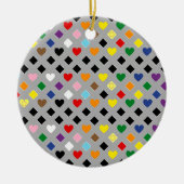 2026 Regenbogenherzen Keramik Ornament (Vorne)