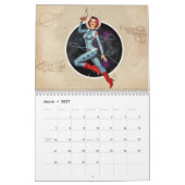 2026 Retro Pin-Up Mädchen Wandkalender (Mär 2027)