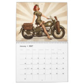 2026 Retro Pin-Up Mädchen Wandkalender (Jan 2027)