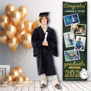 2026 Retro-Schultafel-Skizze 5 Foto-Abschlussfeier Banner