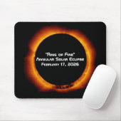 2026 Ringförmiger Sonnenfinsternis vom Feuer Mousepad (Mit Mouse)