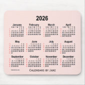 2026 Rose 52 Wochen Kalender von Janz Mousepad (Vorne)