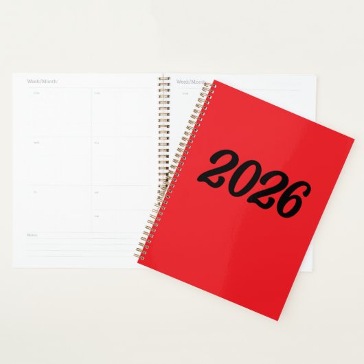 2026 Rotes Schwarzes Planer (Anzeige)