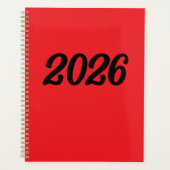 2026 Rotes Schwarzes Planer (Vorderseite)