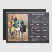 2026 Rustic Custom Foto Calendar Magnet Card (Vorne/Hinten)
