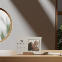 2026 Rustic Family Easel Kalender - Februar