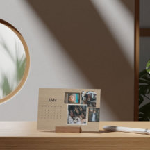 2026 Rustic Family Easel Kalender - Januar