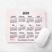 2026 Sangria Rauchkalender von Janz Mouse Pad Mousepad (Mit Mouse)