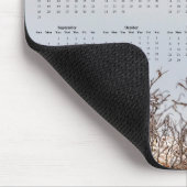 2026 Schneeeule Volljahres-Anpassbarer Kalender Mousepad (Ecke)