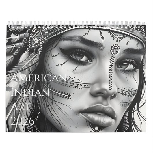 2026 Schöne indianische Kunstwerke Kalender (Titelbild)