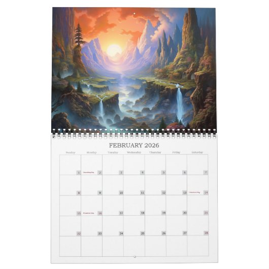 2026 Schöne Landschaften 2 Kalender (Feb 2026)