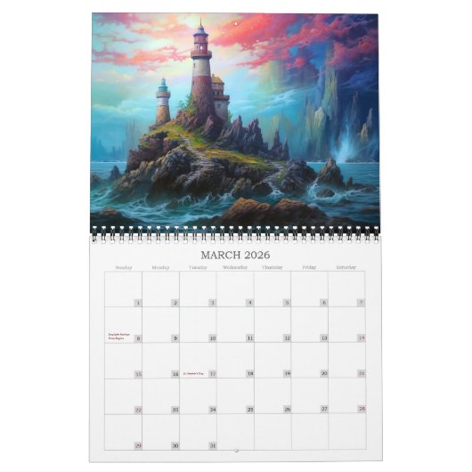 2026 Schöne Landschaften 3 Kalender (Mär 2026)