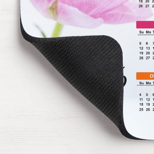 2026 Schöne rosa Peony | Blumenkalender Mousepad (Ecke)