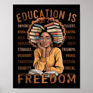 2026 Schwarzer Bildungsmonat ist Freiheit Blac Poster