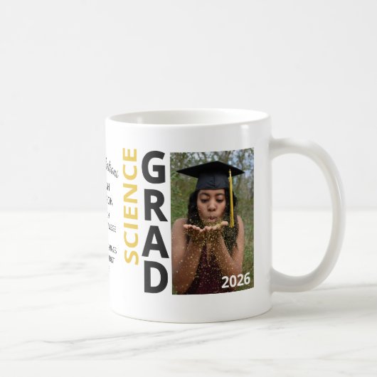 2026 SCIENCE Absolventen-Foto Grad Souvenir Kaffeetasse (Rechts)