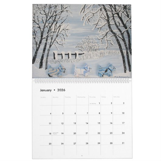 2026 Scotties and Friends Kalender (Jan 2026)