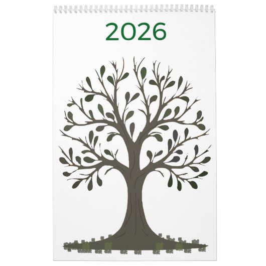 🌿 2026 Seasonal Wall Calendar - Elegant Minimalis Kalender (Titelbild)