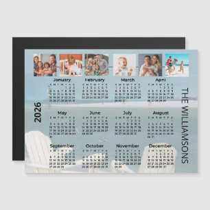 2026 Sechs Fotos Strandkalender Magnet