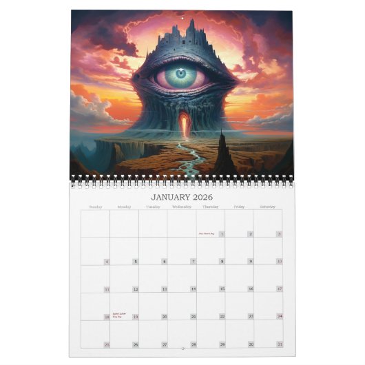 2026 Seltsame Reiche 5 Fantasy Art Kalender (Jan 2026)