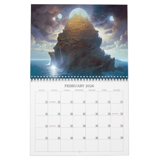 2026 Seltsame Reiche 5 Fantasy Art Kalender (Feb 2026)