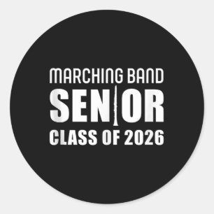 2026 Senior Clarinet-Spieler Cl Von 2026 Marching Runder Aufkleber