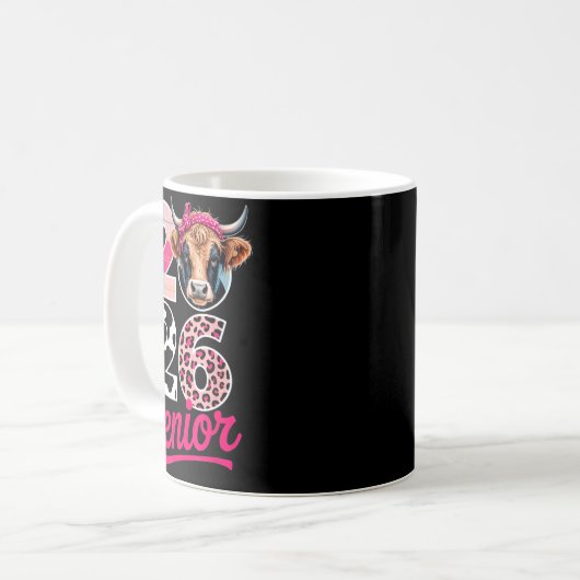2026 Senior Cow Lovers Graduation Funny Cl Shirt F Kaffeetasse (Vorderseite Links)