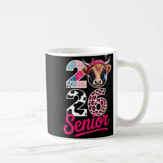 2026 Senior Cow Lovers Graduation Funny Cl Shirt F Kaffeetasse (Rechts)