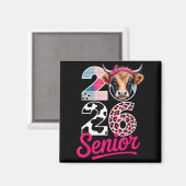 2026 Senior Cow Lovers Graduation Funny Cl Shirt F Magnet (Vorderseite/Rückseite)