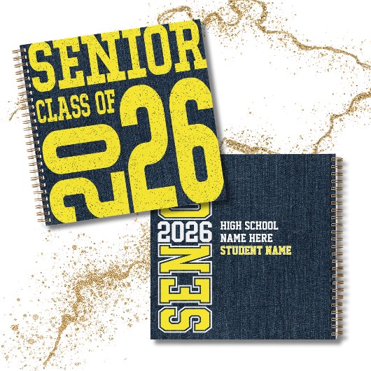 2026 Senior Year Modern Graphic Keepsake Autograph Notizblock