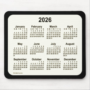 2026 Sepia zum Schwarzen Kalender von Janz Two Ton Mousepad