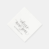 2026 Silvester Cheers Elegantes Skript Party Serviette (Ecke)