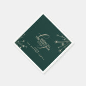 2026 Silvester Moderne Typografie Grün Serviette (Ecke)