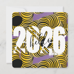 2026 Silvester Trippy Bold Schrift Feiertagskarte