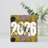 2026 Silvester Trippy Bold Schrift Feiertagskarte (Stehend Vorderseite)