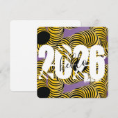 2026 Silvester Trippy Bold Schrift Feiertagskarte (Vorne/Hinten)