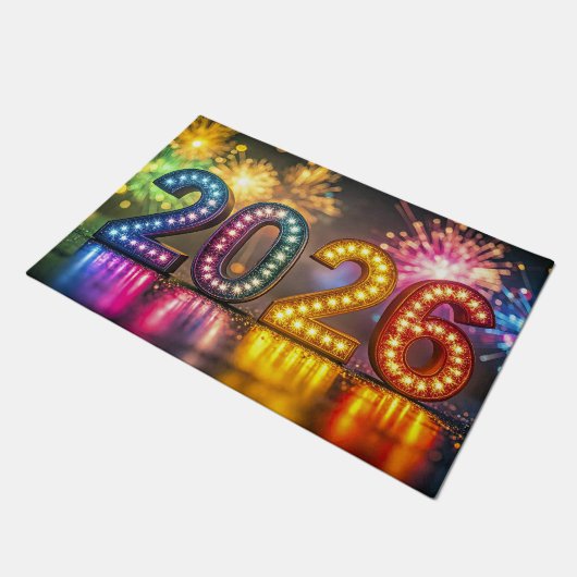 2026, Silvesterfeier, Fußmatte (Schrägansicht)