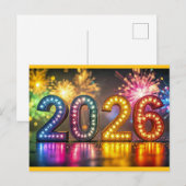 2026, Silvesterfeier, Postkarte (Vorne/Hinten)